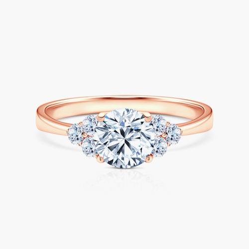 Pierścionek zaręczynowy Fairytale: różowe złoto, diamenty